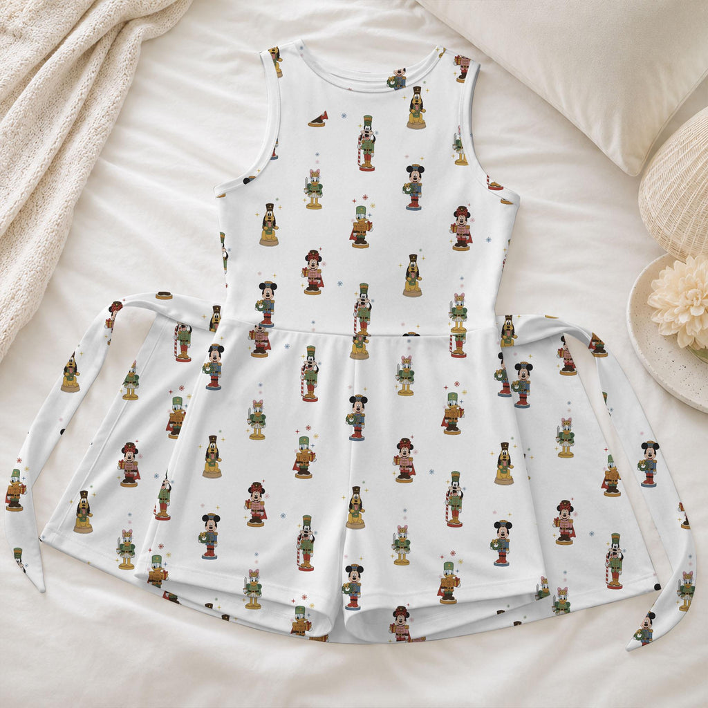 Mickey n Friends Nutcracker Soldier Tennis Dress, Christmas Mouse Minnie Pattern Skirt, Magical Kingdom Winter Trip Wear