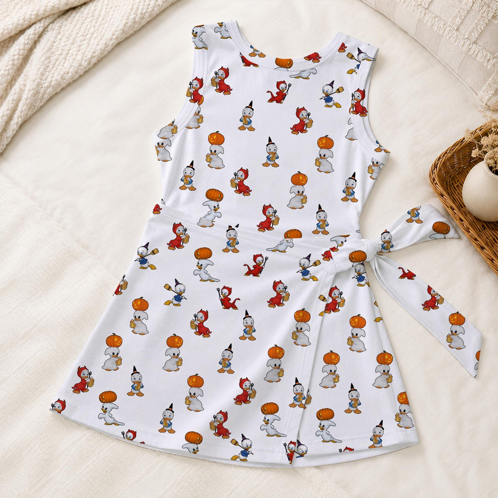 Halloween Huey Dewey Louie Tennis Dress, Donald Duck Nephews Ghost Devil Witch Skirt, Magical Kingdom Family Trip Dress