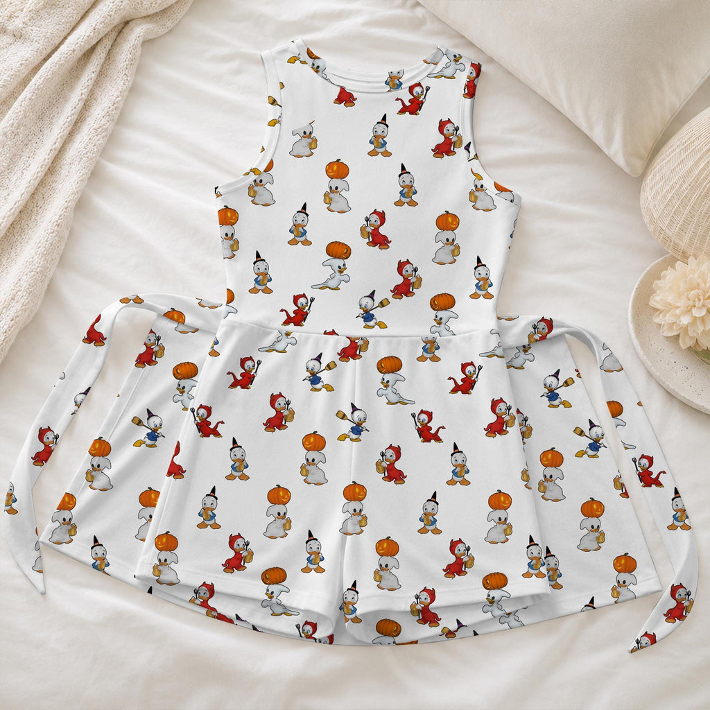 Halloween Huey Dewey Louie Tennis Dress, Donald Duck Nephews Ghost Devil Witch Skirt, Magical Kingdom Family Trip Dress
