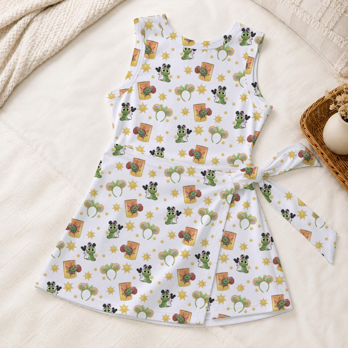 Tangled Pascal Tennis Dress, Rapunzel Pascal Lantern Character Activewear, Mickey Ear Balloon Kids Skirt