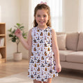 Winnie the Pooh Halloween Tennis Dress, Spooky Pooh Piglet Activewear, Costume Tigger Eeyore Pattern Skirt For Fall Pumpkin Season
