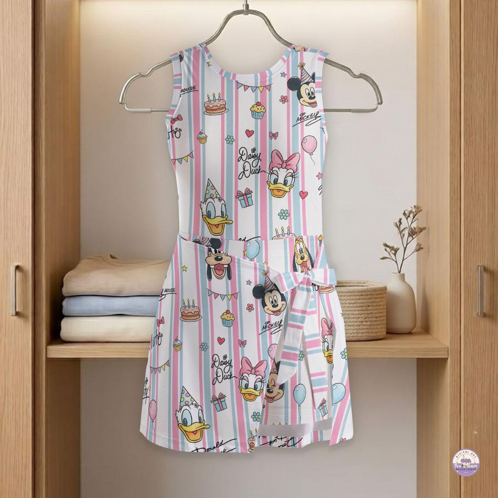 Mickey and Friends Signatures Balloon Dress Skirt, Mickey & Co Shirt Dress, Disney Dress Skirt, WDW Vacation Outfit