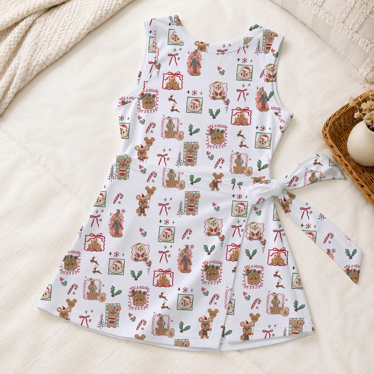 Gingerbread Christmas Tennis Dress, Holiday Mickey Castle Activewear, Chip Dale Goofy Matching Skirt