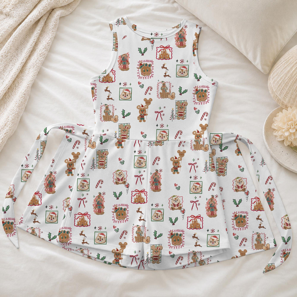 Gingerbread Christmas Tennis Dress, Holiday Mickey Castle Activewear, Chip Dale Goofy Matching Skirt