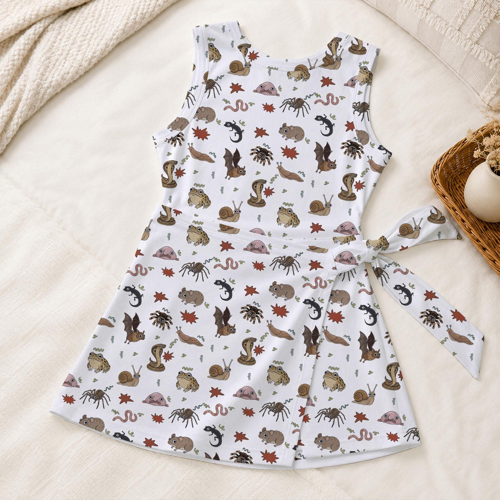 Creepy Crawly Animals Tennis Dress, Science Nerd Activewear, Bug Lover Matching Outfits, Biology Teacher Skirt