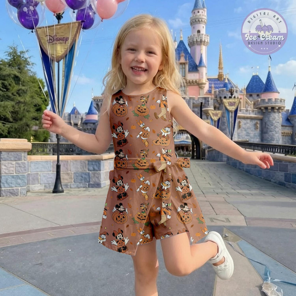 Coquette Bow Mickey And Friends Autumn Tennis Dress, Disneyland Fall Vibes Coquette Halloween Skirt, Disney Family Halloween Trip Outfit
