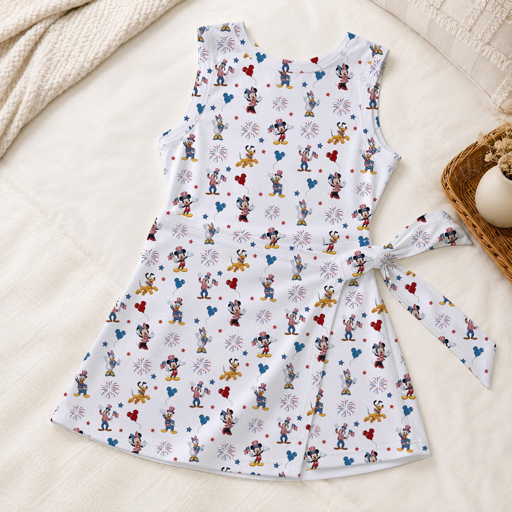 July 4th Mickey Patriotic Tennis Dress, Minnie Donald Independence Day Activewear, Magical Kingdom Trip Outfits