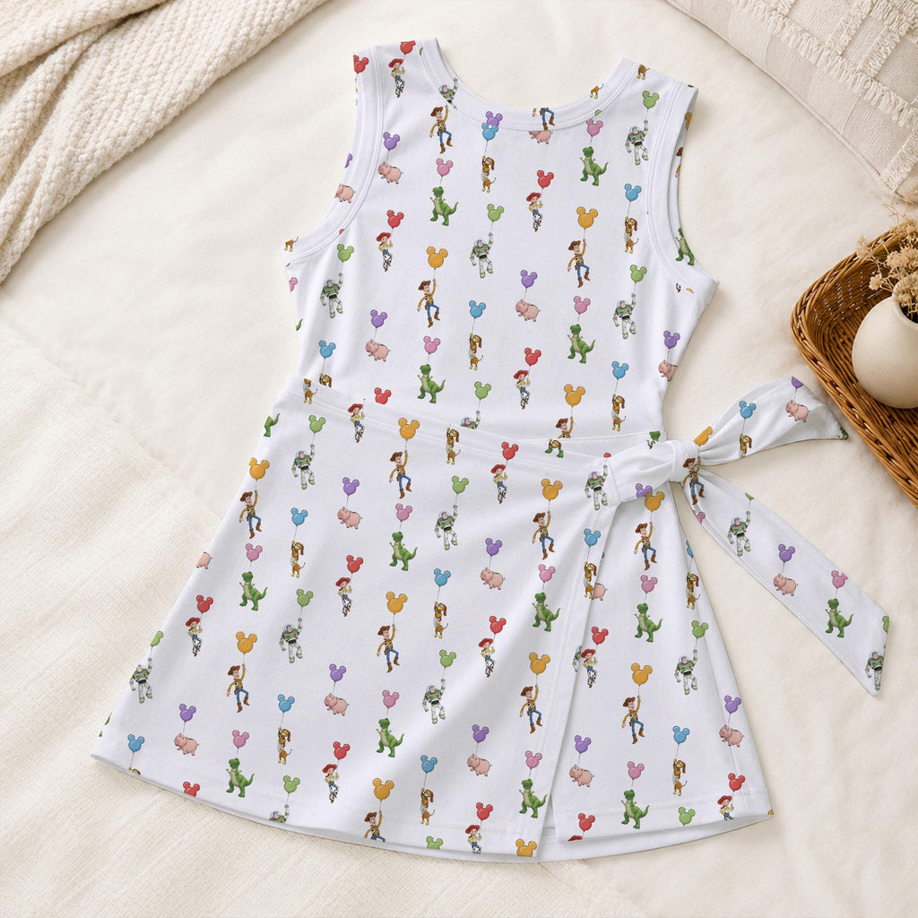 Colorful Toy Story Balloon Tennis Dress, Woody Buzz Lightyear Activewear, Mouse Ears Jessie Rex Skirt