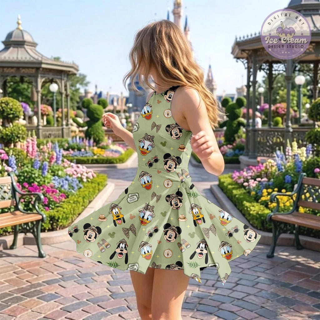 Disney Animal Kingdom Tennis Dress, Disney Safari Mickey And Friends Dress, Leopard Minnie Tennis Dress Skirt, Disney Girls Trip Outfit