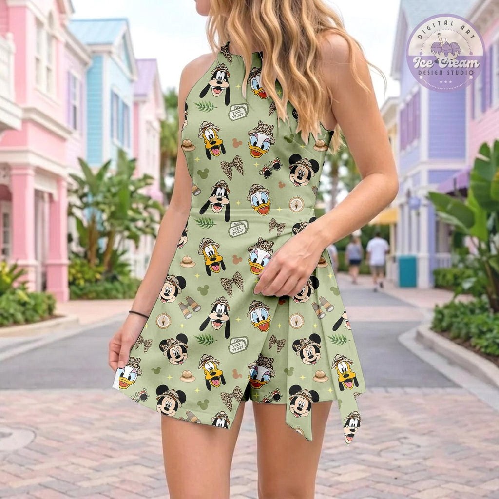 Disney Animal Kingdom Tennis Dress, Disney Safari Mickey And Friends Dress, Leopard Minnie Tennis Dress Skirt, Disney Girls Trip Outfit