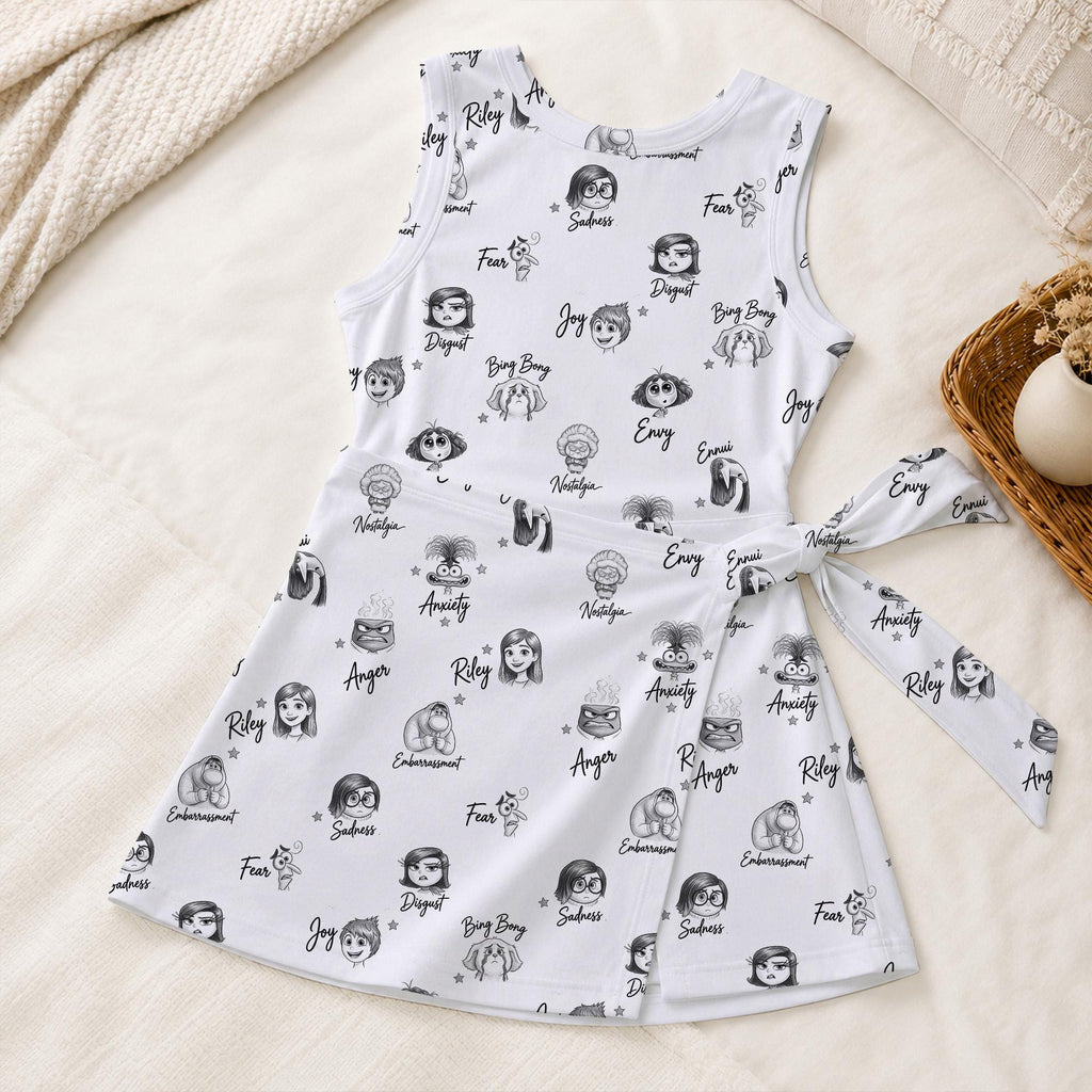 Inside Out 2 Face Tennis Dress, Pixar Sadness Joy Anger Activewear, Pixar Signature Line Skirt