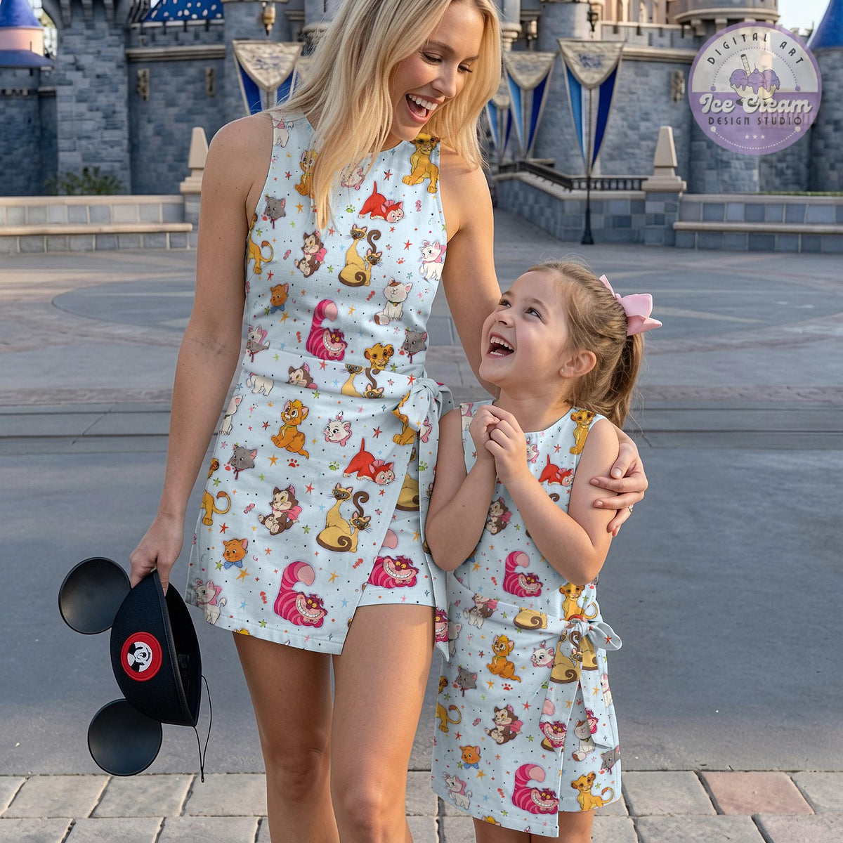 Disney cats Tennis Dress, Marie Aristocats Cheshire Si & Am Everybody want to be a cat Womens Kids Dress Skirt, WDW Disneyland Gift for her