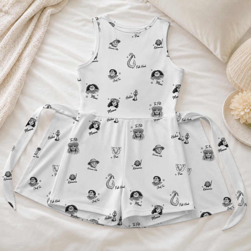 Moana Family Tennis Dress, Maui Pua Hei Hei Te Fiti Sketch Print Skirt, Magical Kingdom Matching Outfits