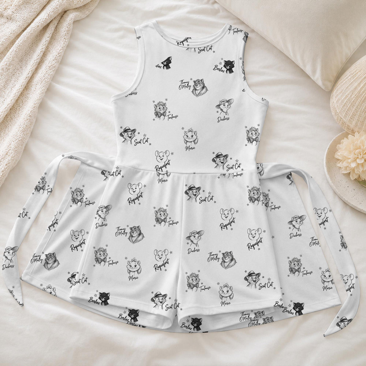 The Aristocats Tennis Dress, Marie Duchess Pattern Activewear, Toulouse Berlioz Sketch Skirt For Magical Kingdom Trip