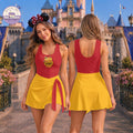 Halloween Winnie The Pooh Costume Wrap Skort Dress, Winnie The Pooh Outfit, Cosplay Pooh Dress, Girl Dress Summer Trip Outfit, WDW Trip
