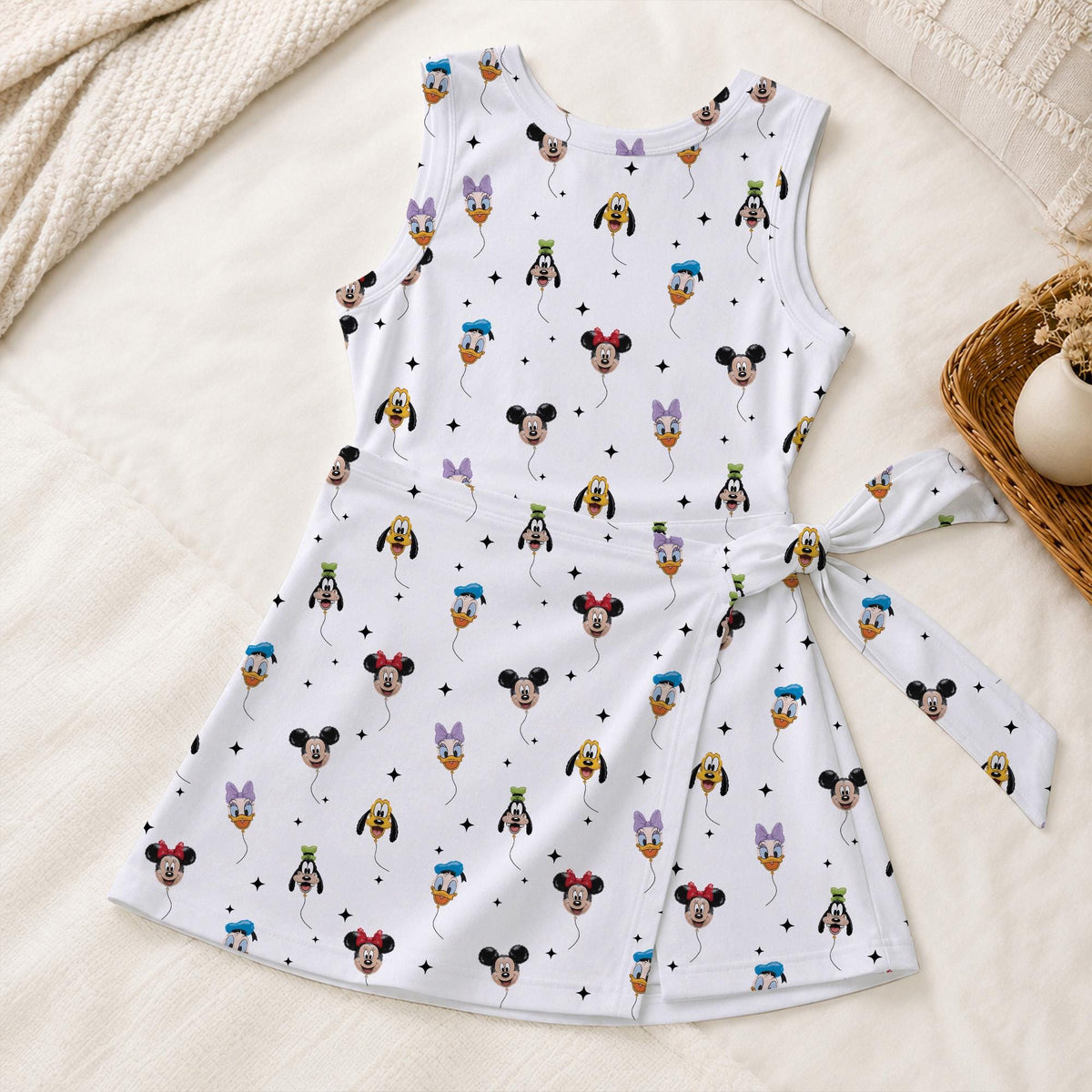 Mickey Balloon Tennis Dress, Mouse Friends Pattern Activewear, Magical Kingdom Matching Outfits