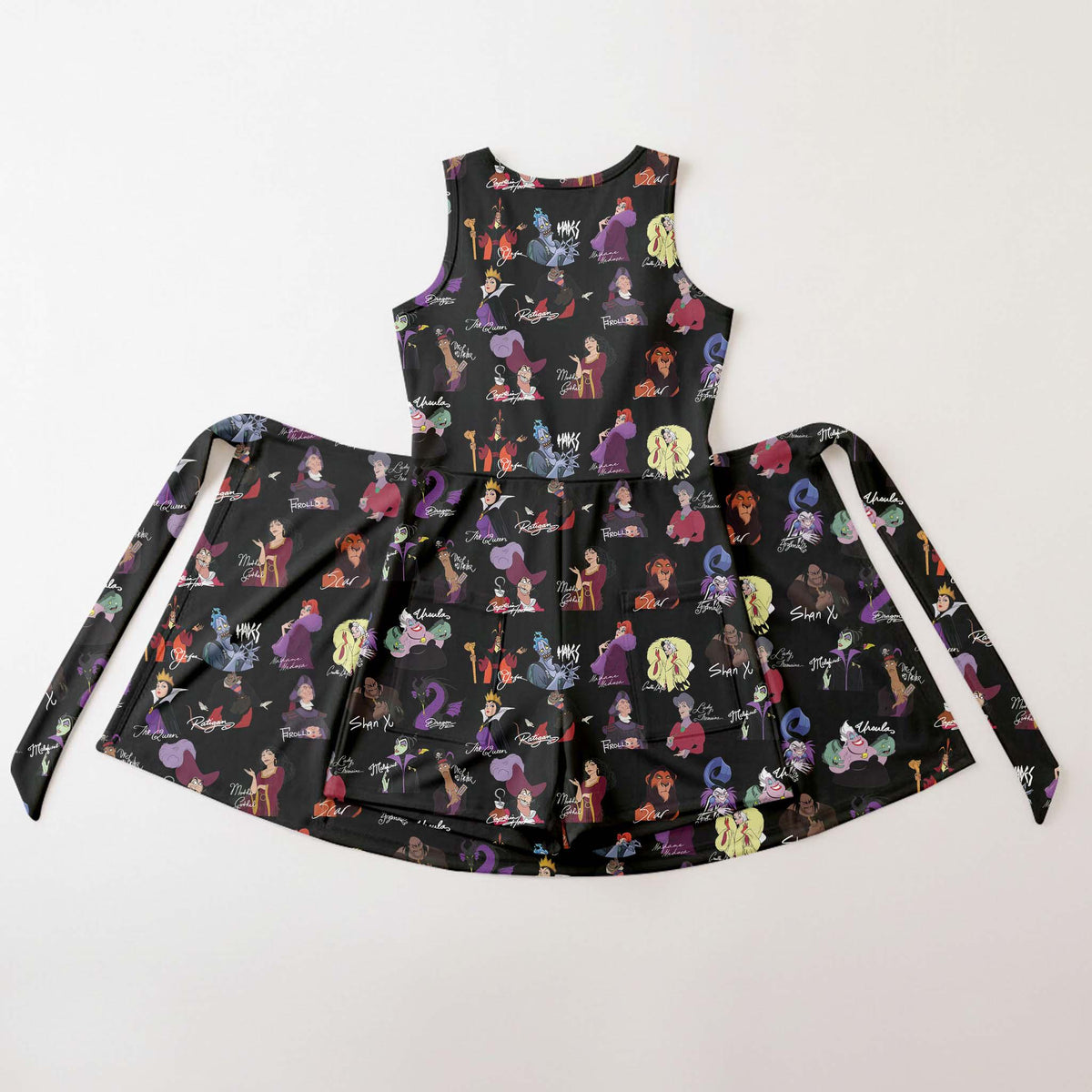 WDW Villains Tennis Dress Skirt, Evil Queen Maleficent Ursula Inspired Dress, Gothic Athletic Dress, Halloween Outfit Girls' Trip