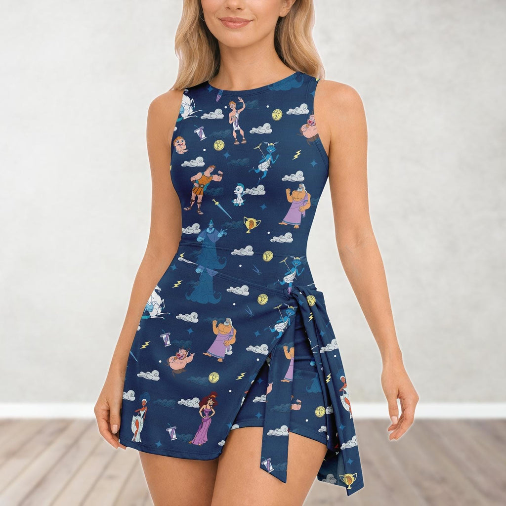Disney Hercules Tennis Skirt Dress, Hercules Movie Dress, Women Dress, Casual Dress, Summer Dress, Sport Dress, Skort Gifts For Her