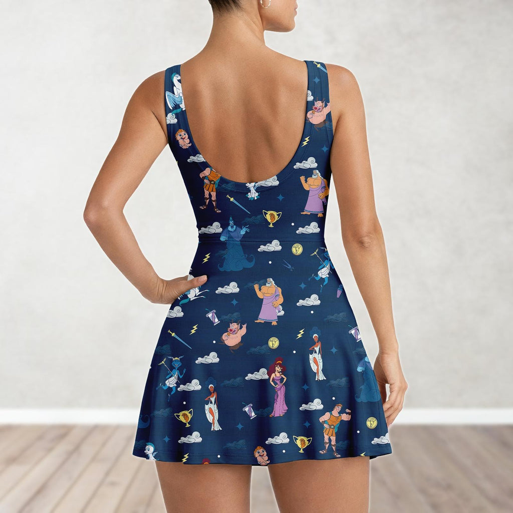 Disney Hercules Tennis Skirt Dress, Hercules Movie Dress, Women Dress, Casual Dress, Summer Dress, Sport Dress, Skort Gifts For Her