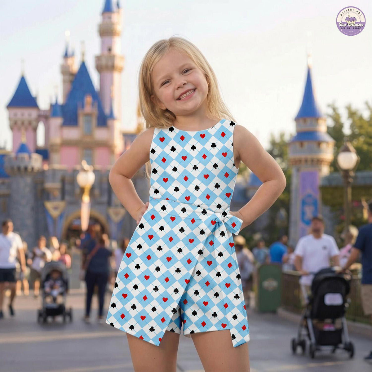 Queen of Hearts Playing Card Tennis Dress, Alice in Wonderland Skort, Disneyland WDW Trip Outfit, Disney Women's Dress, Gift for Her