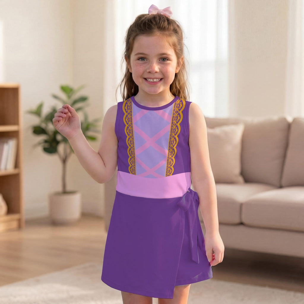 Halloween Rapunzel Costume Tennis Dress, Spooky Tangled Princess Cosplay Skirt, Magical Kingdom Fall Trip Activewear