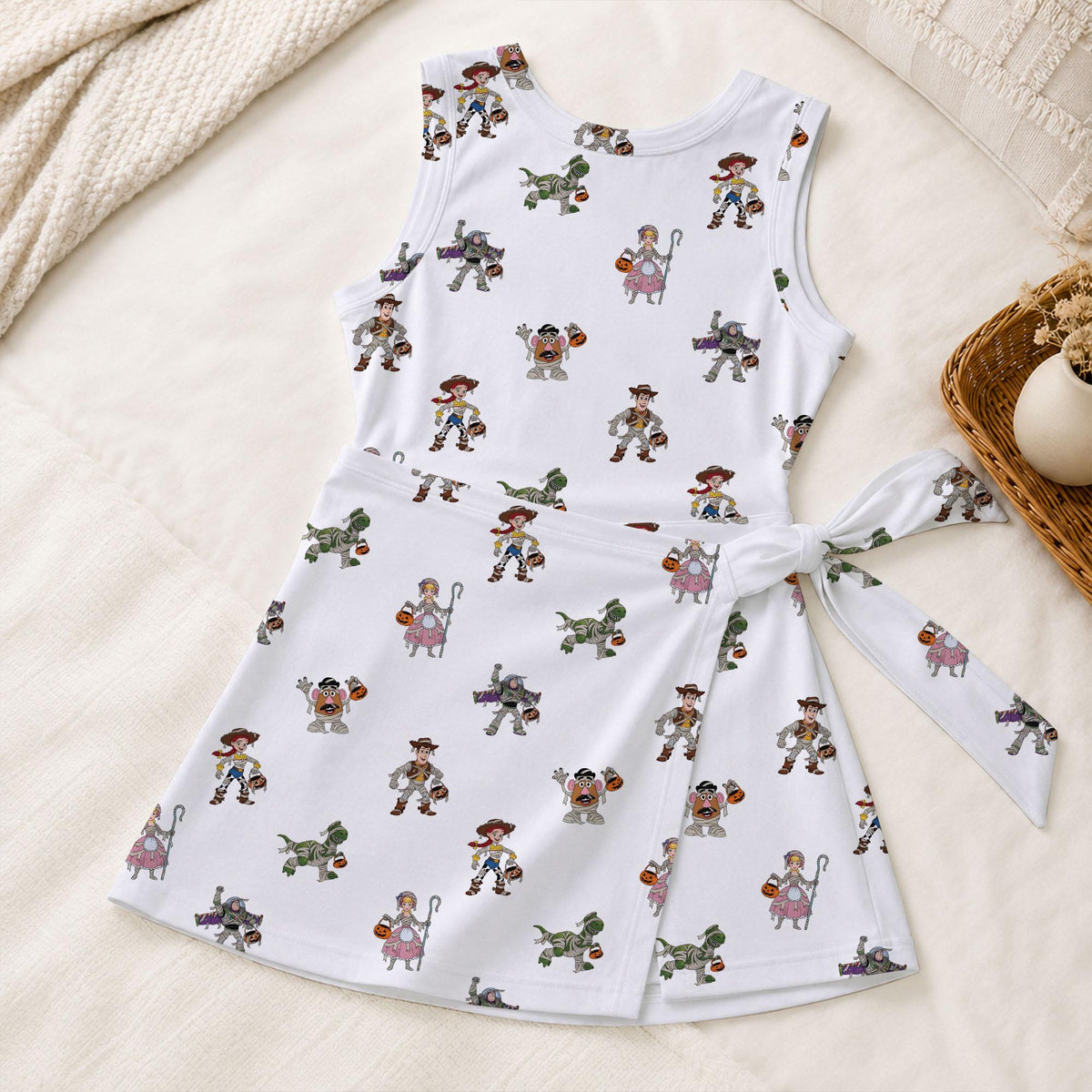 Halloween Toy Story Mummy Costume Tennis Dress, Spooky Woody Buzz Activewear, Pumpkin Rex Bo Peep Matching Outfits
