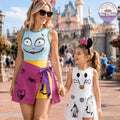 The Nightmare Before Christmas Characters Face Disney Halloween Tennis Dress, Lock Shock Barrel Oogie Boogie Womens Kids Costume Dress Skirt