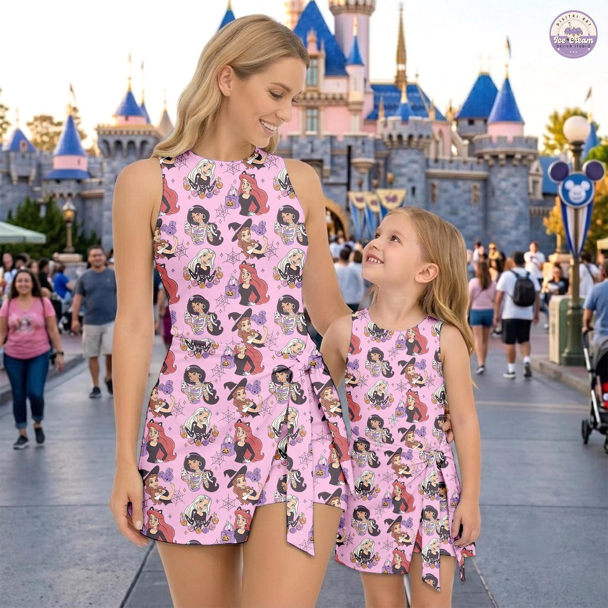 Disney Princess Halloween Tennis Dress, Disneyland Halloween Girls Trip Outfits, Mickey's Not So Scary Skort, Women's Halloween Party Dress