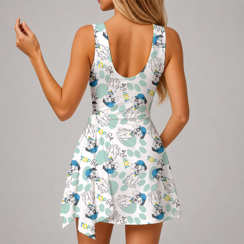 101 Dalmatians Tennis Dress, Disney Dog Athletic Skort Fairytale Disneyland Pleated Skirt Theme Park Running Magic Kingdom Wear