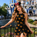 Halloween Mouse Pumpkins Wrap Skort Dress, Mouse Matching Outfits, Mouse 's Not So Scary Dress, Halloween Party Dress