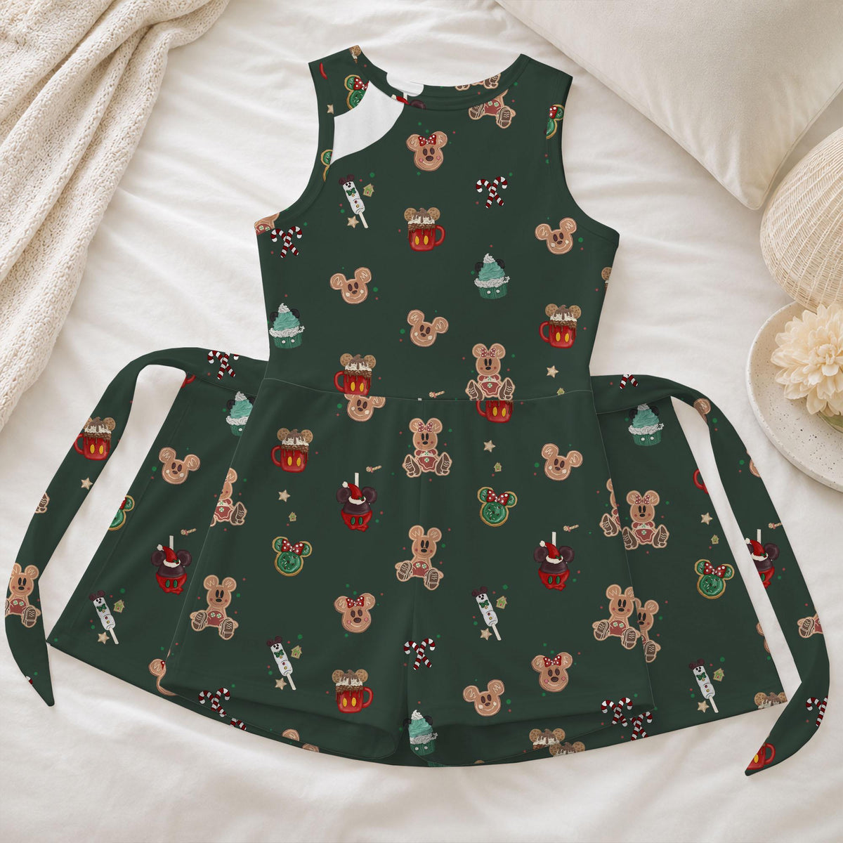 Mickey Gingerbread Tennis Dress, Christmas Mouse Ears Snack Activewear, Magical Kingdom Trip Skirt