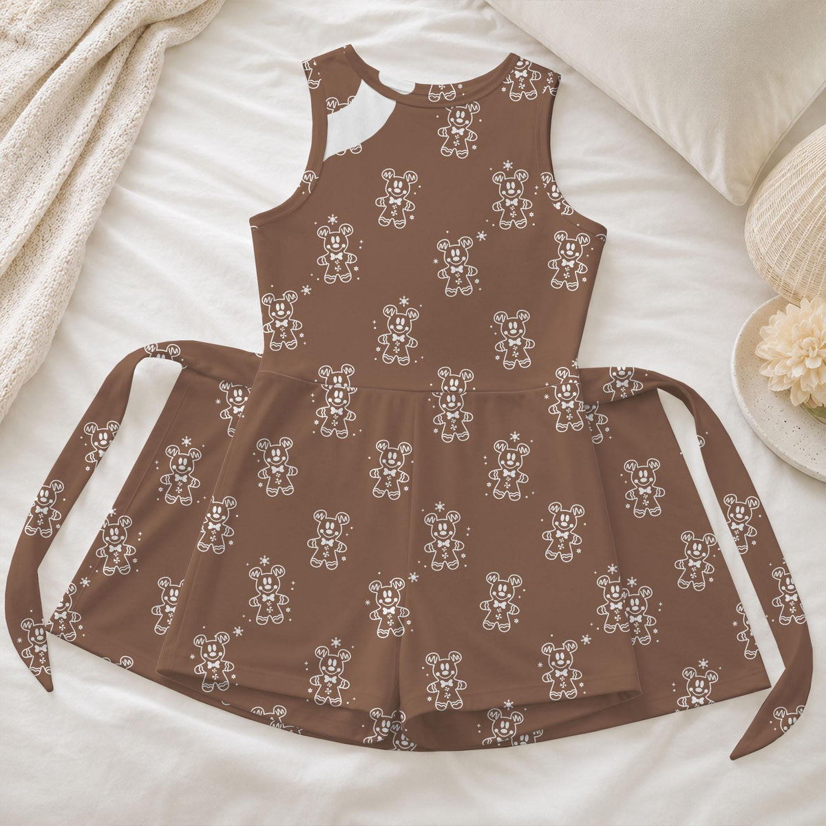 Mickey Gingerbread Cookies Christmas Tennis Dress, Mouse Ears Holiday Activewear, Magical Kingdom Trip Matching Skirt
