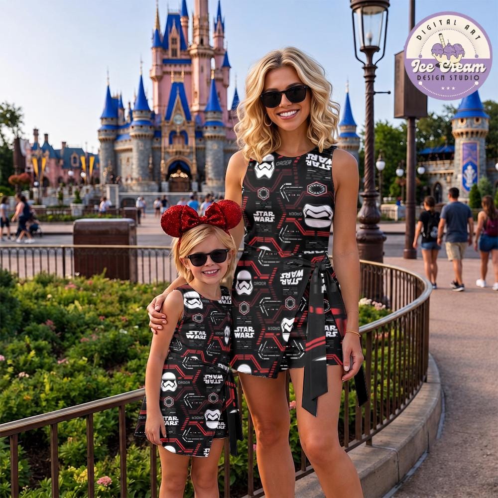Disney Star Wars Tennis Dress, Galaxy's Edge Star Wars May The Force Be With You Disney Girl Trip Hallooween Womens Kids Costume Dress Skirt