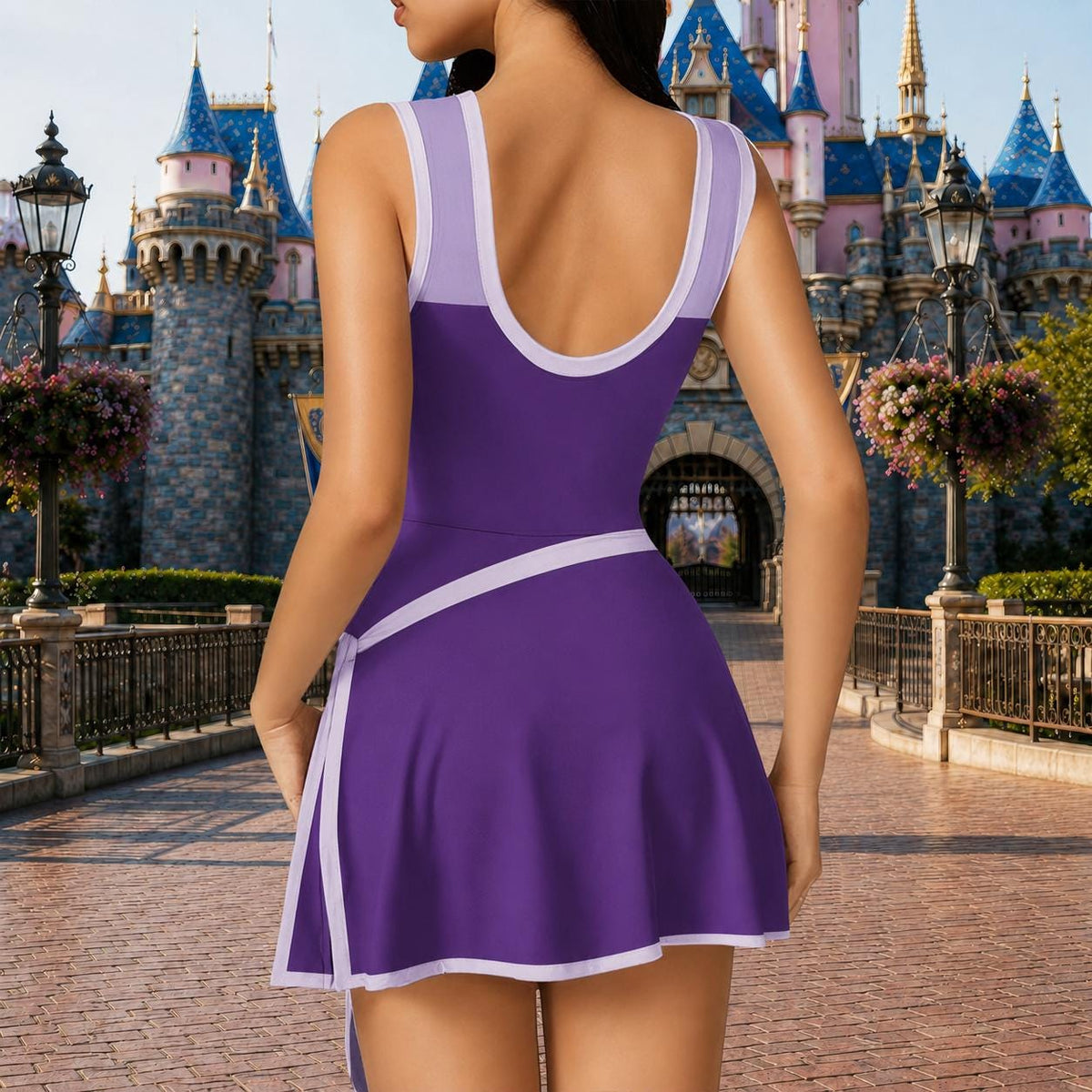 Starfire Inspired Women Dress, Purple Superhero Cosplay Dress, Disney Park Outfit, Halloween Costumes Dress, Purple Dress, Gift For Her