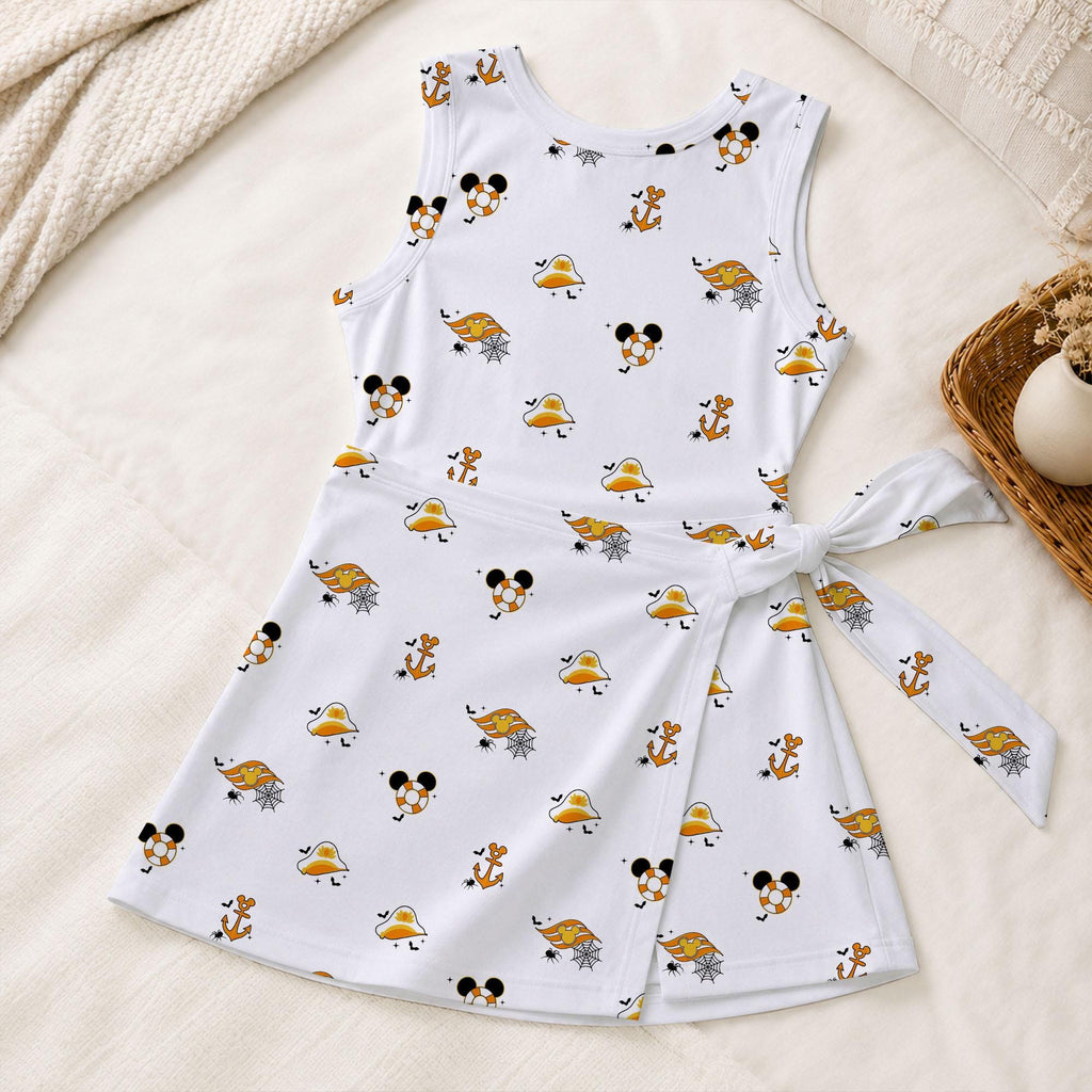 Halloween Magical Mickey Cruise Tennis Dress, Pumpkin Mouse Sailor Activewear, Spooky Anchor Mickey Skort