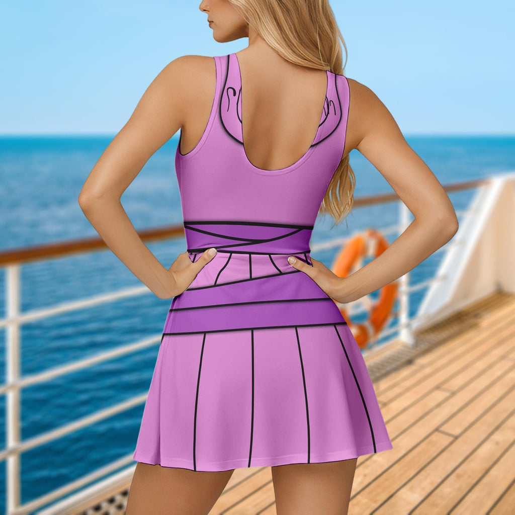 Megara Hercules Tennis Dress Skirt, Hercules Halloween Costume Cosplay, Megara Hercules Dress for Women, Magic Kingdom Dress Skirt Outfits