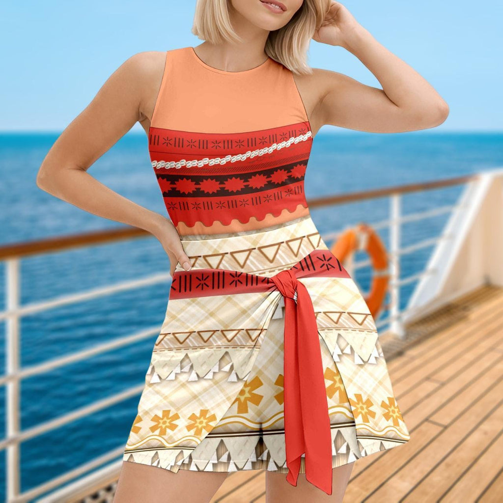 Moana Tennis Dress Skirt, Moana Halloween Costume Cosplay, Moana Princess Dress for Women, Moana Princess Dress Skirt Outfits