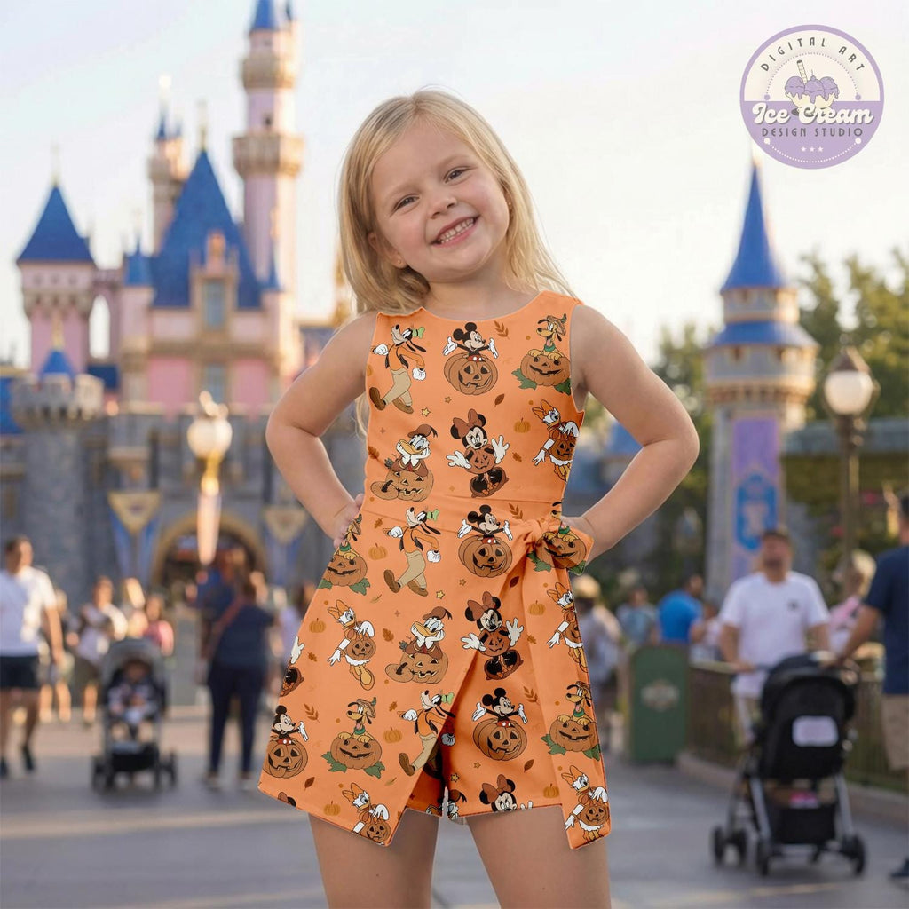 Coquette Bow Mickey And Friends Autumn Tennis Dress, Disneyland Fall Vibes Coquette Halloween Skirt, Disney Family Halloween Trip Outfit