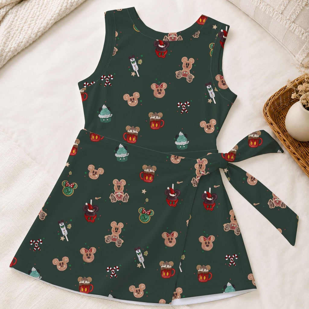 Mickey Gingerbread Tennis Dress, Christmas Mouse Ears Snack Activewear, Magical Kingdom Trip Skirt