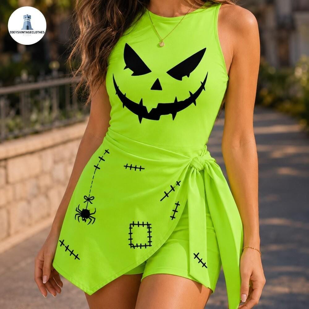 Oogie Boogie Tennis Dress Skirt, Oogie Boogie Halloween Costume Cosplay Outfit, Oogie Boogie Costume Shirt