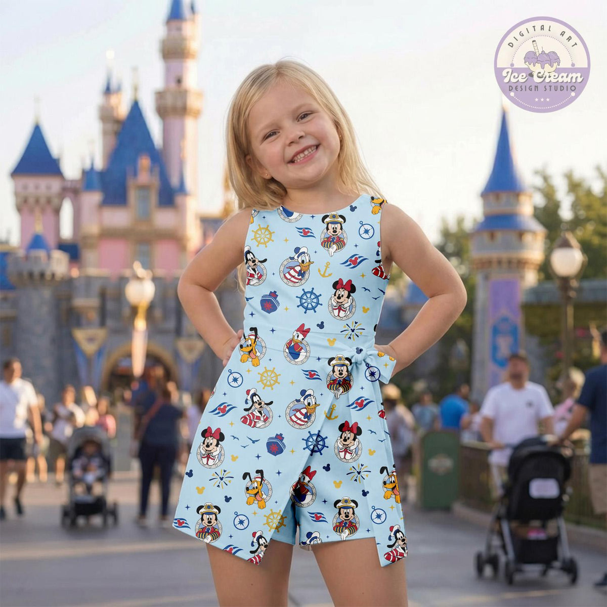 Mickey & Friends Disney Cruise Line Tennis Dress, Let's Cruise Disney Women's Skirt Dress, Disney Wish Dream Wonder Treasure Family Trip