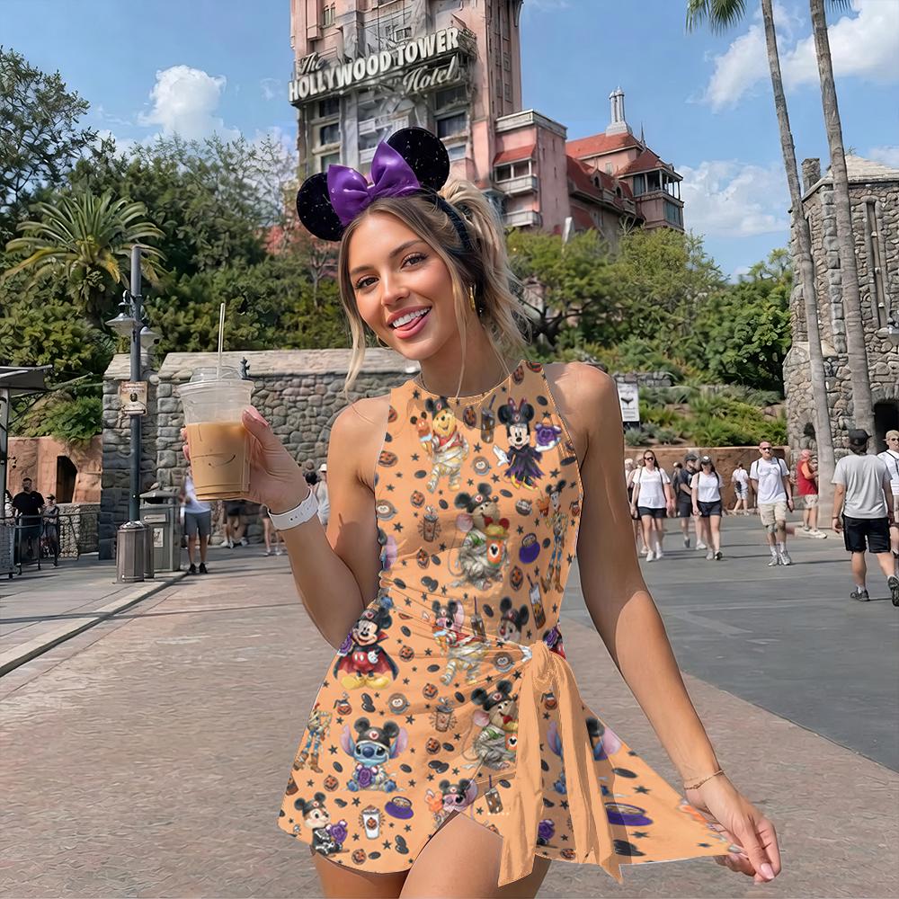 Disney Halloween Characters Tennis Dress, Disney Snacks Spooky Outfits, Mickey Not So Scary Skort, Disney Women's Dress, Gift for Her