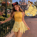 Inspired Belle Princess Tennis Dress, Beauty and The Beast Athletic Skort Disneyland Pleated Skirt Theme Park Running Magic Kingdom Wear