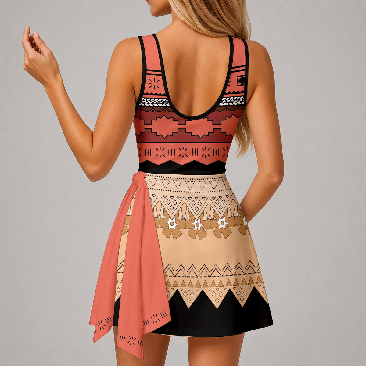 Inspired Moana Princess Tennis Dress, Disney Moana Athletic Skort Disneyland Pleated Skirt Theme Park Running Magic Kingdom Wear