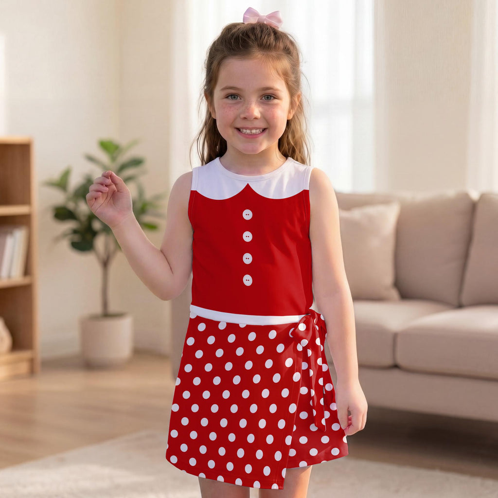Halloween Minnie Mouse Costume Tennis Dress, Spooky Mickey Friends Cosplay Activewear, Trick or Treat Skirt For Magical Kingdom Trip