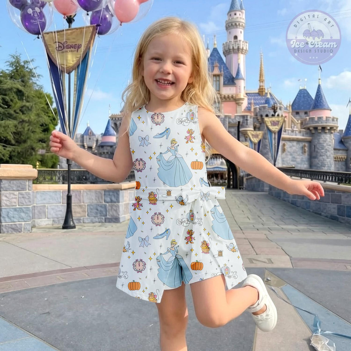 Girls Disney Cinderella Tennis Dress, Disney Princess Womens Kids Costume Skirt, WDW Disneyland Outfit Gift for her