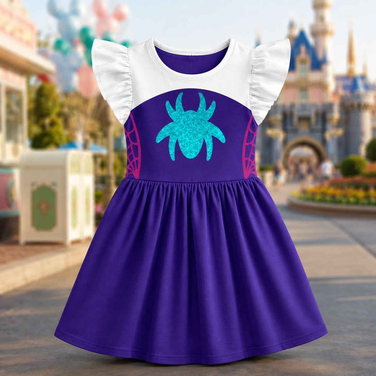 Halloween Gwen Stacy Ruffle Dress, Ghost Spidey Dress, Superhero Costume Outfit, Superhero Halloween Costume, Spidey and His Amazing Friends