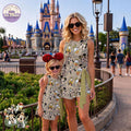 Mickey And Friend Safari Tennis Dress Skirt, Mommy and Me Animal Kingdom Camo Skort, Sketch Mouse Sport Outfit, Summer Park Vacation Apparel