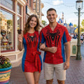 Spider Man Matching Outfit Shirt, Spiderman Cosplay Costume Button Shirt, Spider Man Cosplay Dress, Spidey Superhero Tee
