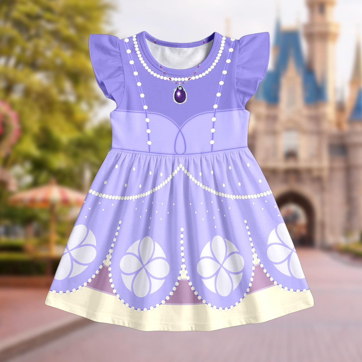 Purple Princess Ruffle Dress, Royal Princess Halloween Costume, Fairytale Costume Dress, Purple Party Outfit, Girls Trip Dress